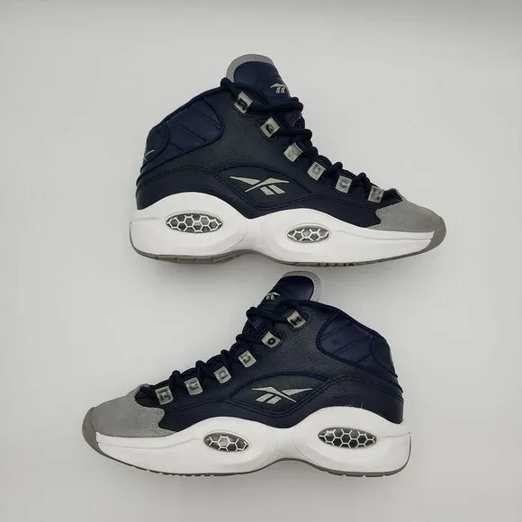 Reebok Question Mid Retro Georgetown‎ Iverson GS Size 5.5 FX1074 90s HOYAS Kids