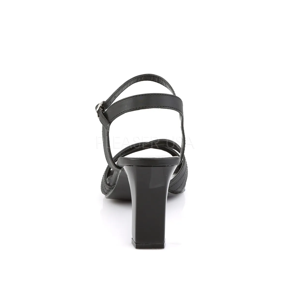 ROMANCE-313  Black Satin Pu