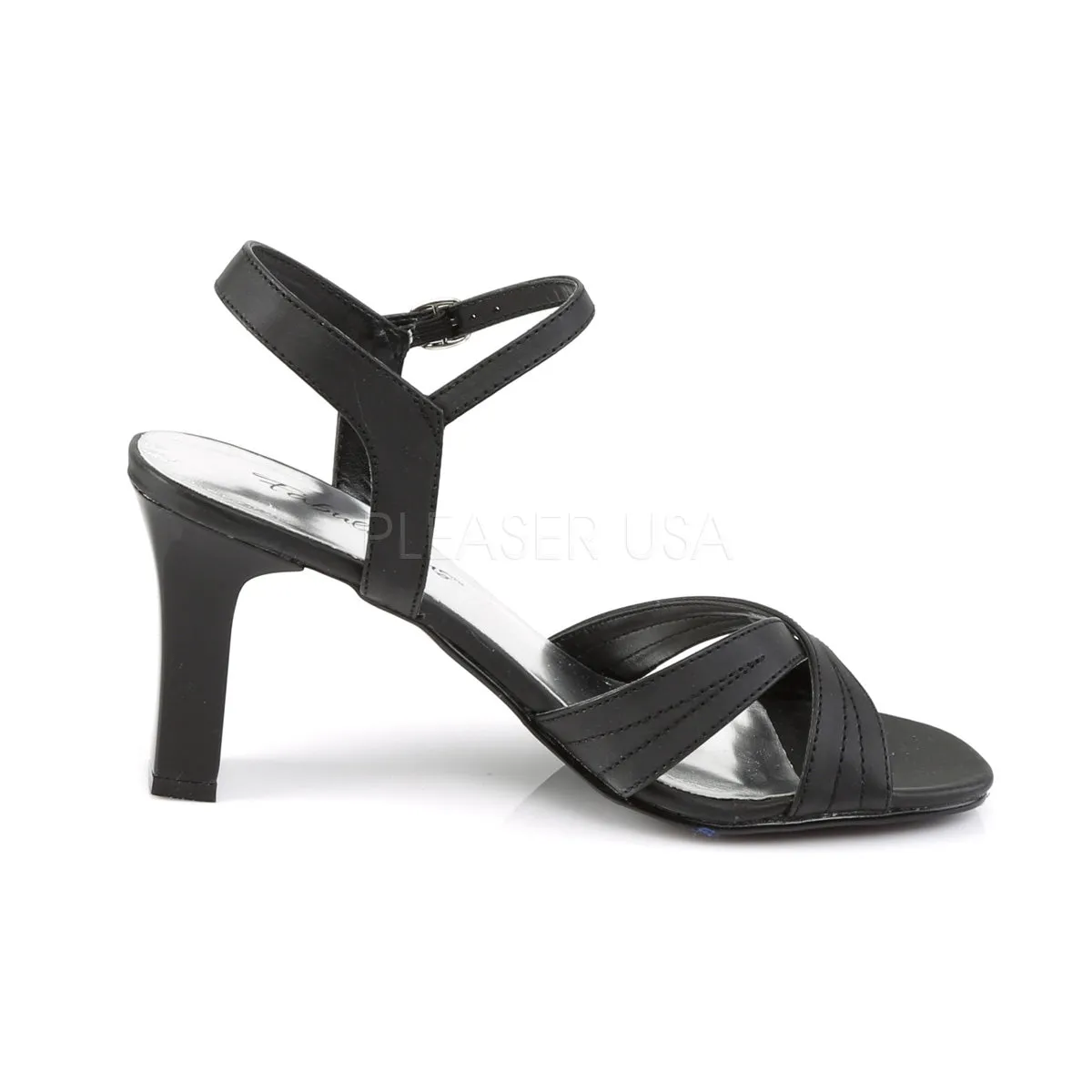 ROMANCE-313  Black Satin Pu