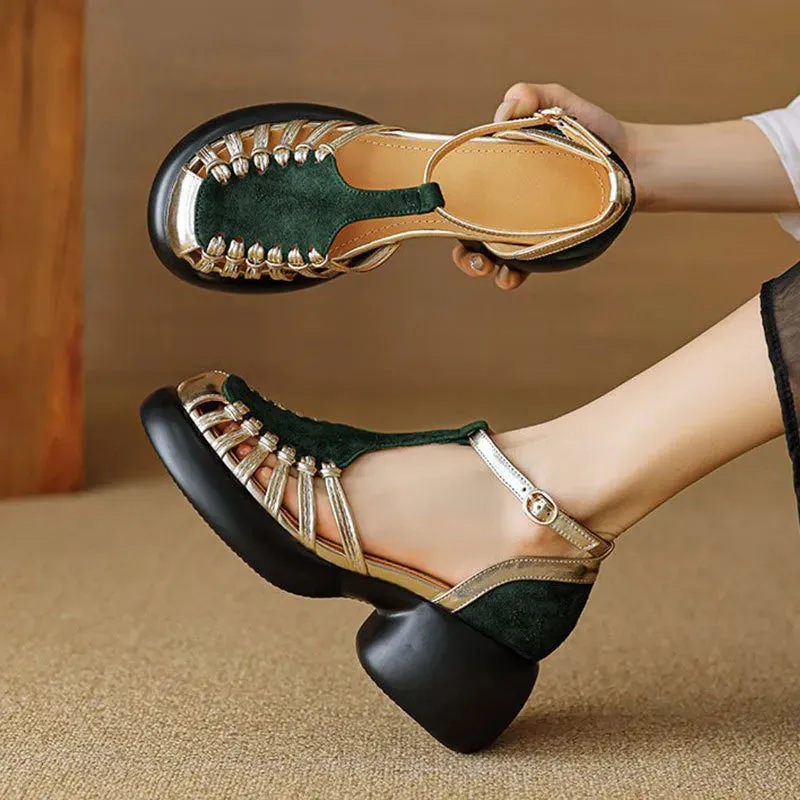 Round Toe Platform Sandals