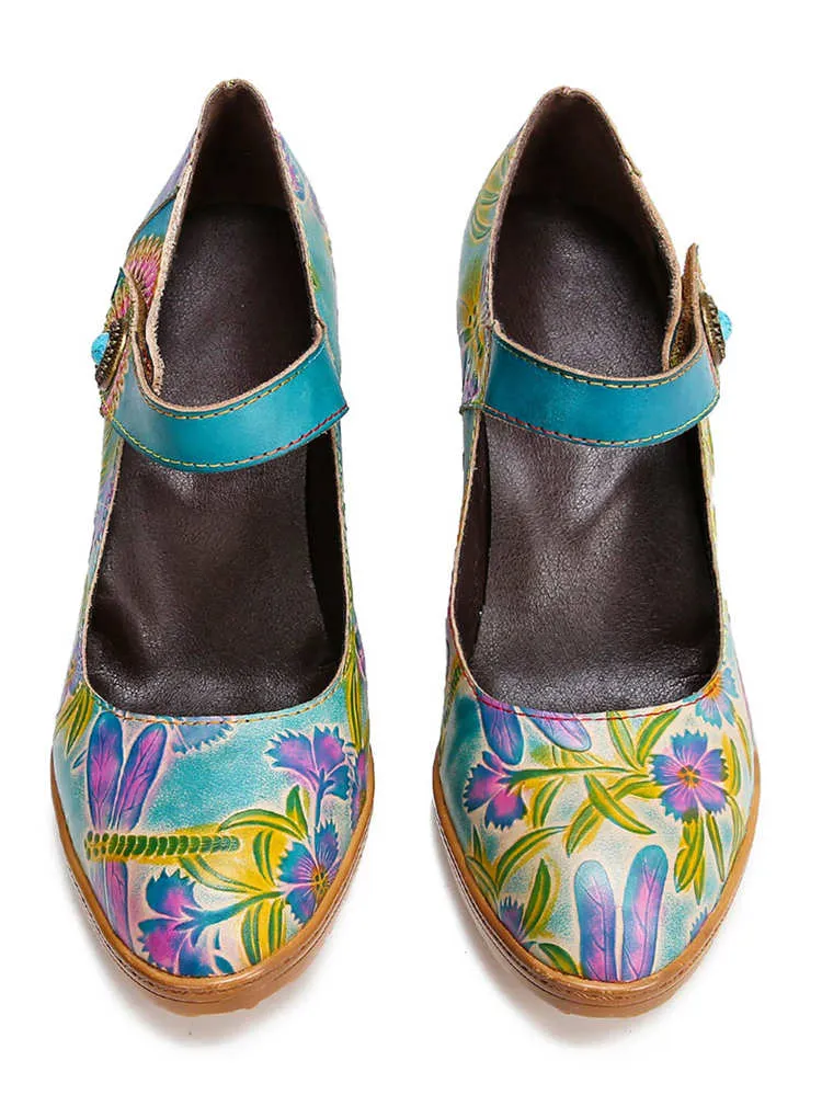 Salma Hand-Painted Artistic Refreshing Shoes