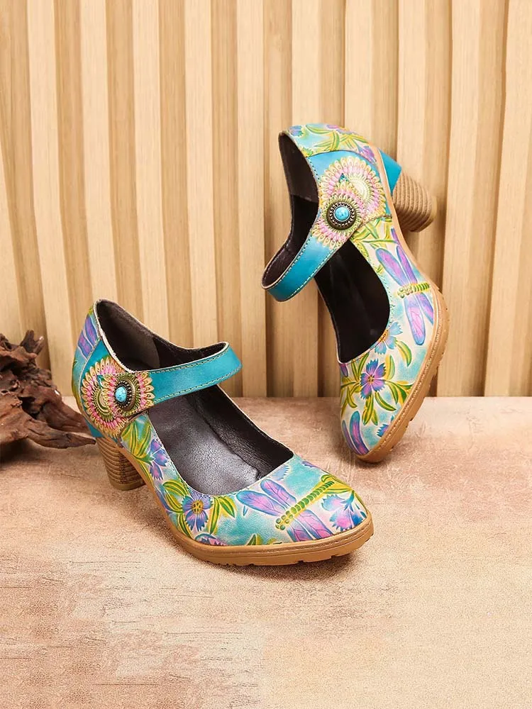 Salma Hand-Painted Artistic Refreshing Shoes