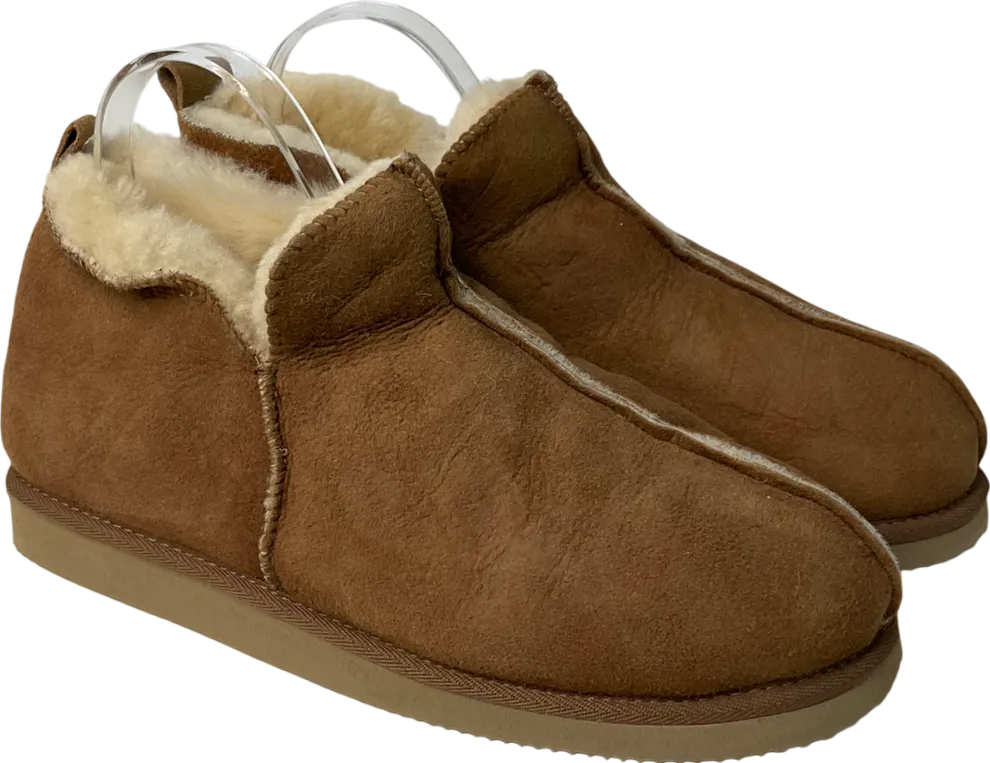 Shepherds Of Sweden Tan Sheepskin Slipper boots With Sole UK 6 EU 39 👠