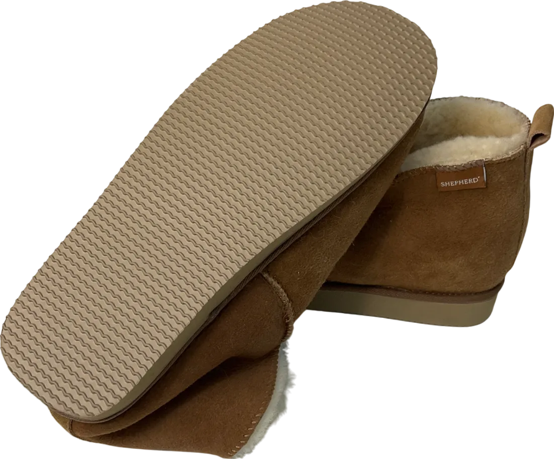 Shepherds Of Sweden Tan Sheepskin Slipper boots With Sole UK 6 EU 39 👠