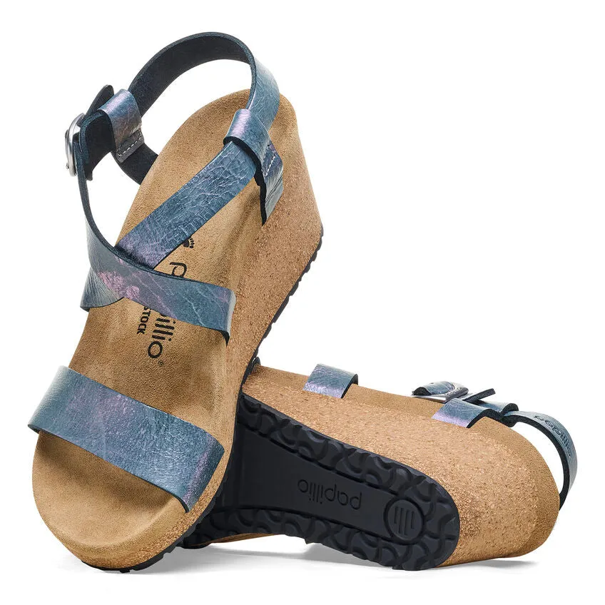 Sibyl Ring Buckle - Metallic Black Nubuck Leather||Sibyl à boucle ronde - Cuir nubuck noir métallique