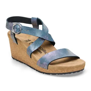Sibyl Ring Buckle - Metallic Black Nubuck Leather||Sibyl à boucle ronde - Cuir nubuck noir métallique
