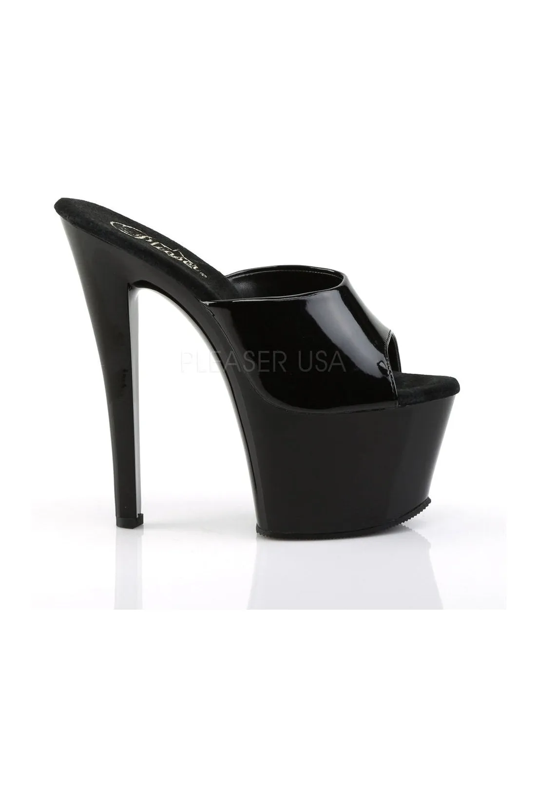 SKY-301 Platform Sandal  | Black Patent