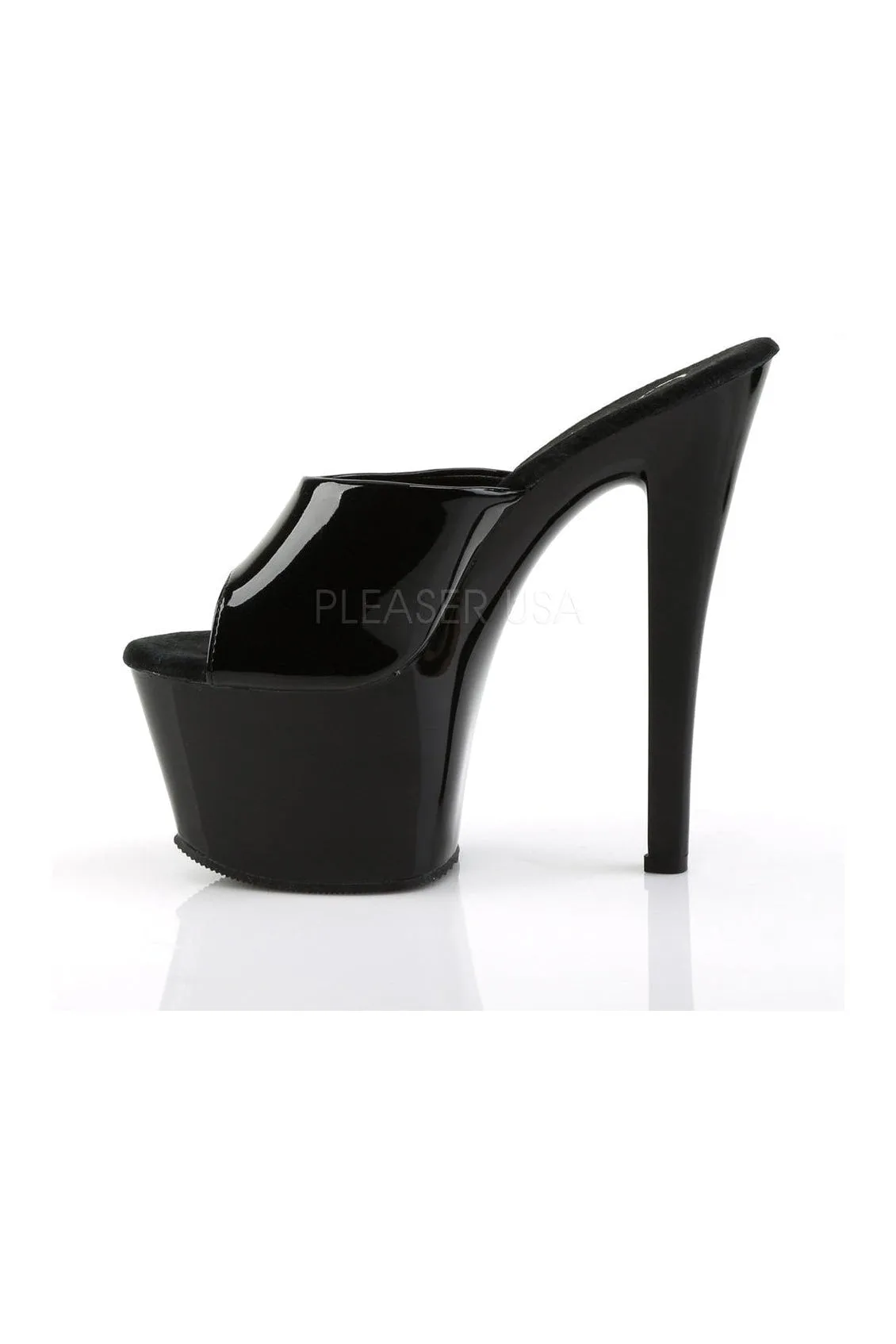 SKY-301 Platform Sandal  | Black Patent