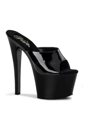 SKY-301 Platform Sandal  | Black Patent