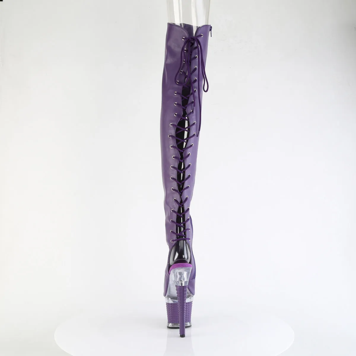 SPECTATOR-3030  Purple Faux Leather/Clear-Purple Matt