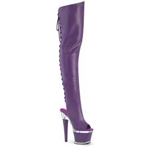 SPECTATOR-3030  Purple Faux Leather/Clear-Purple Matt