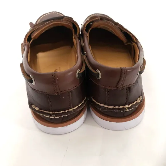 Sperry Top Sider x Brooks Brothers Boys SIZE 5 Kiltie Boat Shoes Brown STS24332