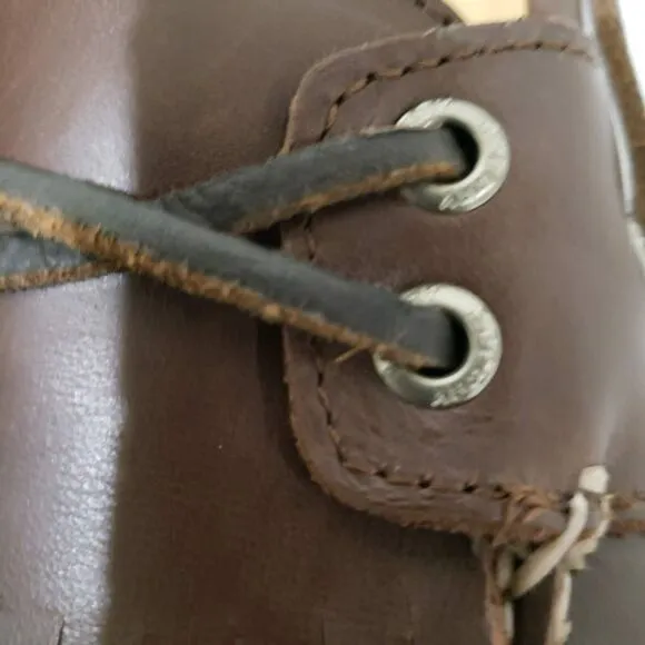 Sperry Top Sider x Brooks Brothers Boys SIZE 5 Kiltie Boat Shoes Brown STS24332