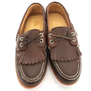 Sperry Top Sider x Brooks Brothers Boys SIZE 5 Kiltie Boat Shoes Brown STS24332