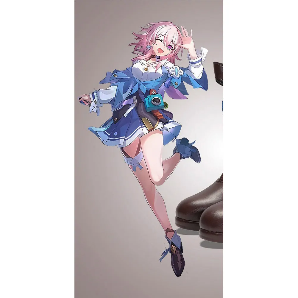 Star Rail March 7th Shoes Boots Halloween Costumes Accessory Made