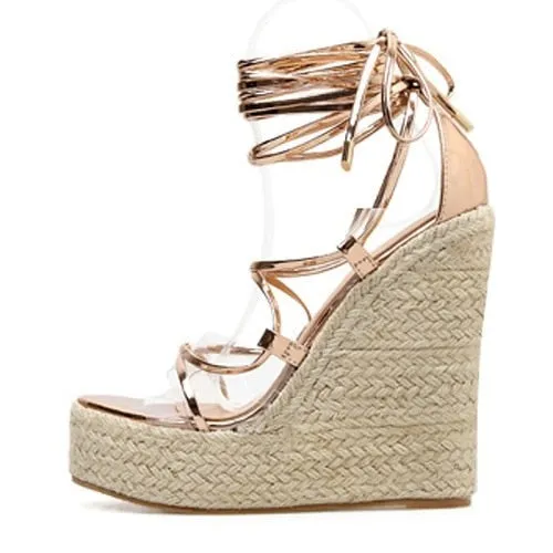 Strappy Wedge Sandals