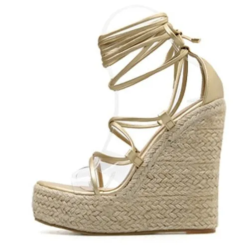 Strappy Wedge Sandals