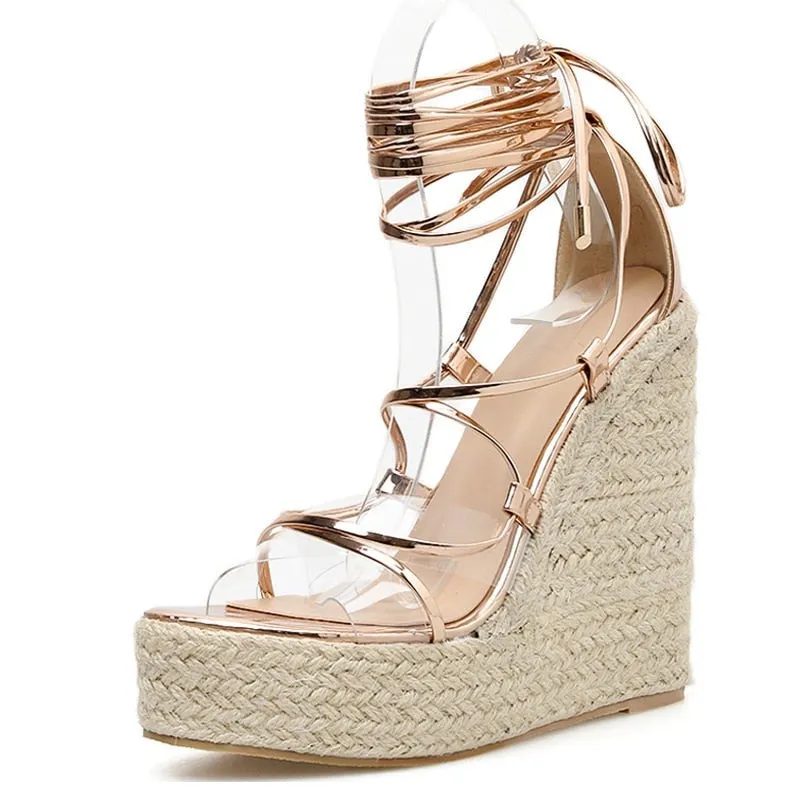 Strappy Wedge Sandals