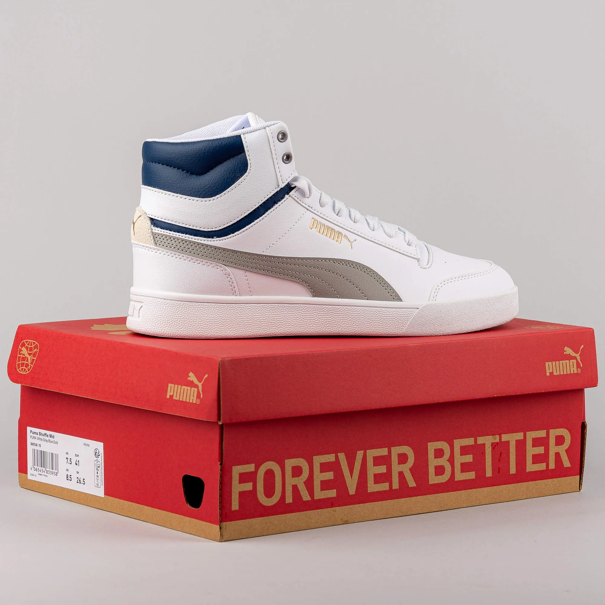 Tenisky Puma Shuffle Mid White/Grey/Blue/Gold