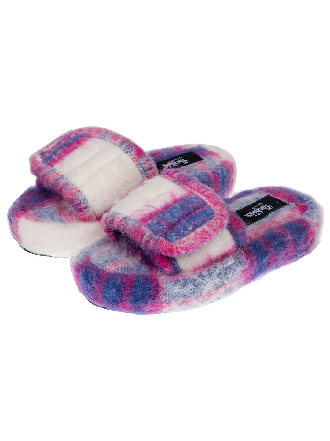 The Checked Wool Slides.