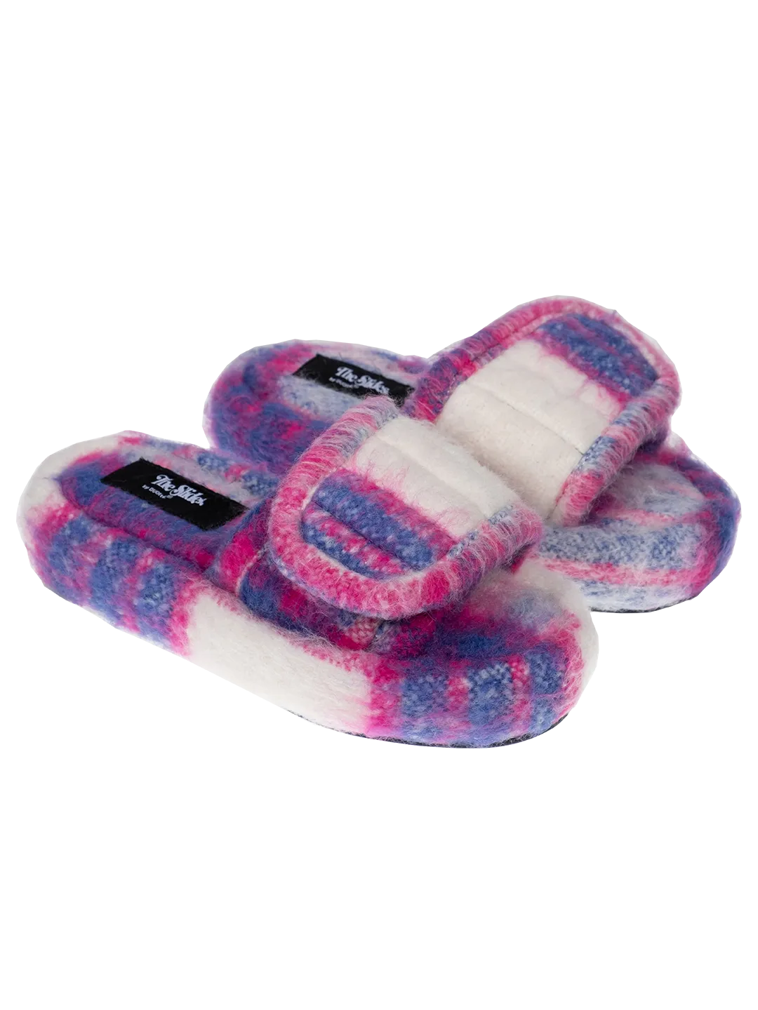 The Checked Wool Slides.