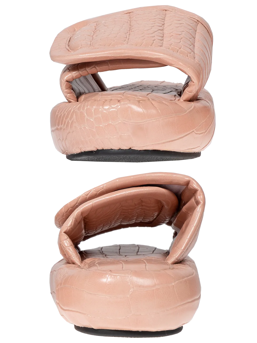 The Faux Leather Slides.