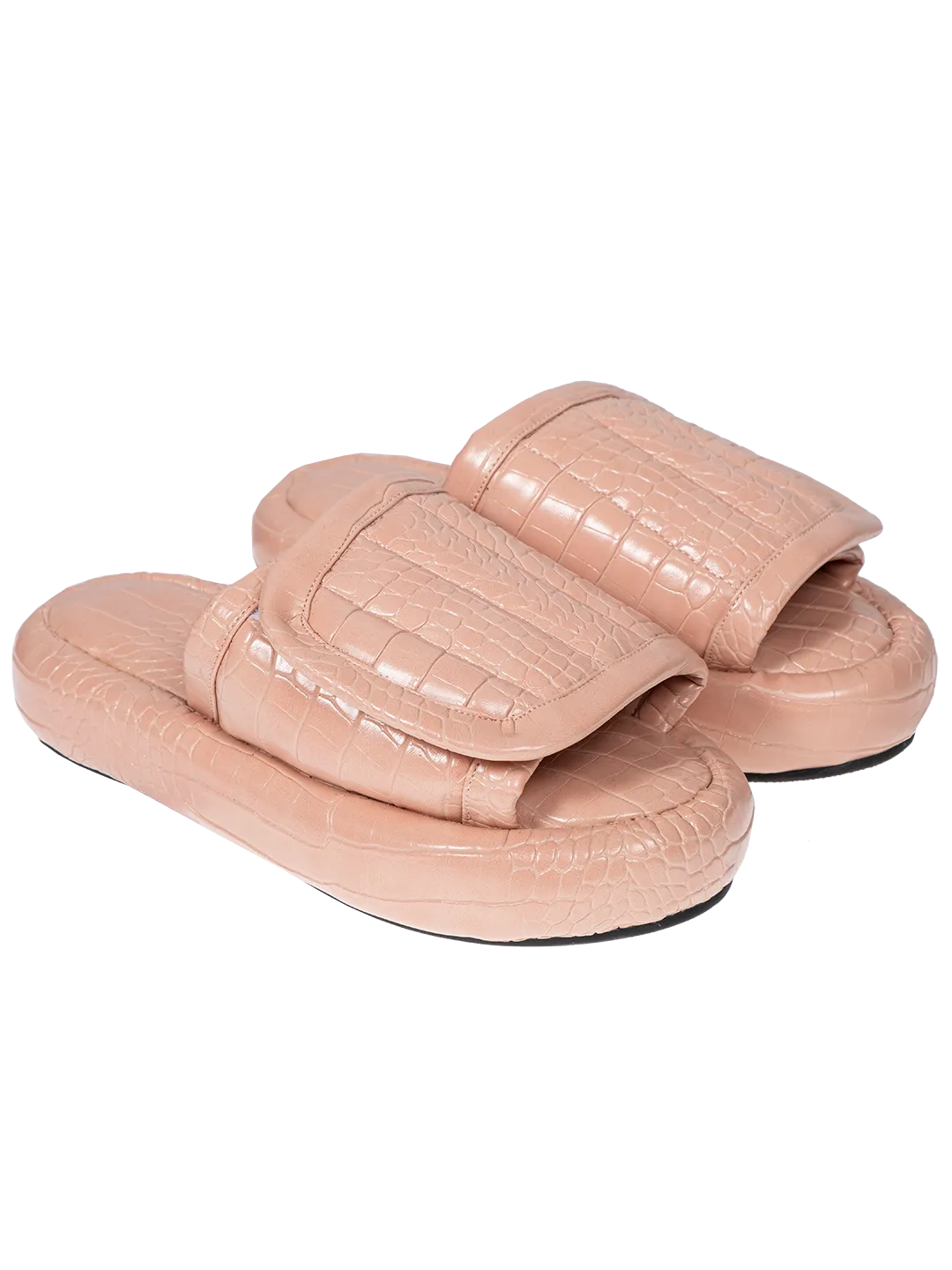 The Faux Leather Slides.