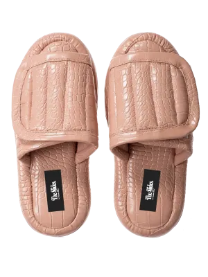 The Faux Leather Slides.