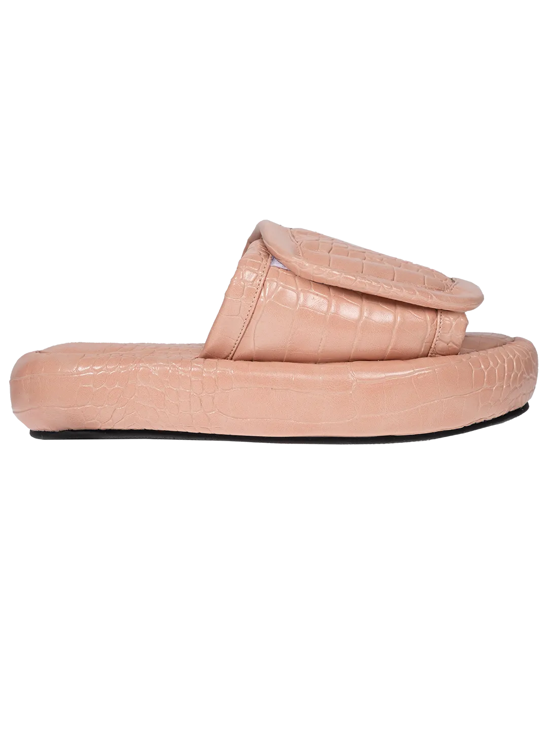 The Faux Leather Slides.