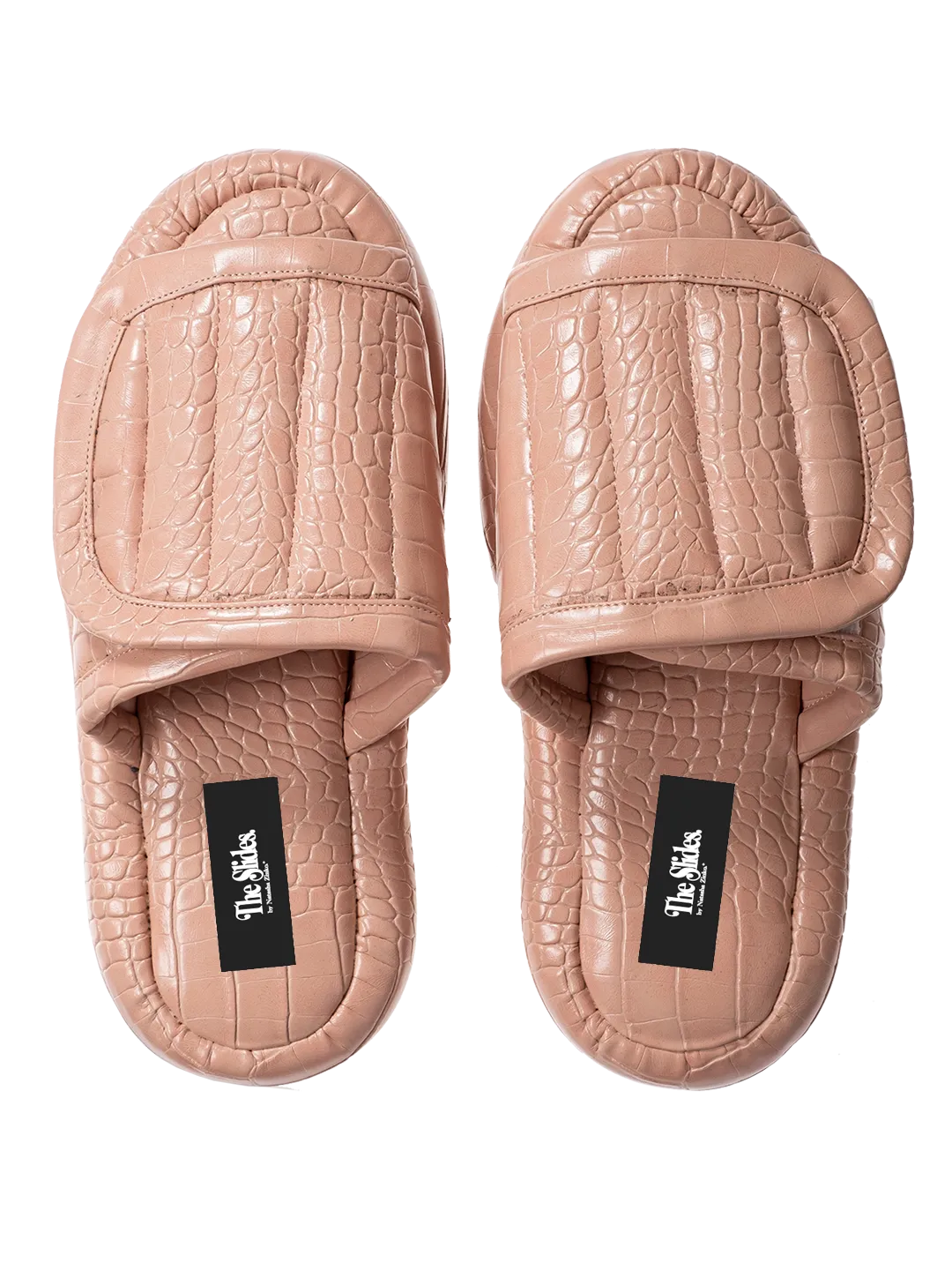 The Faux Leather Slides.