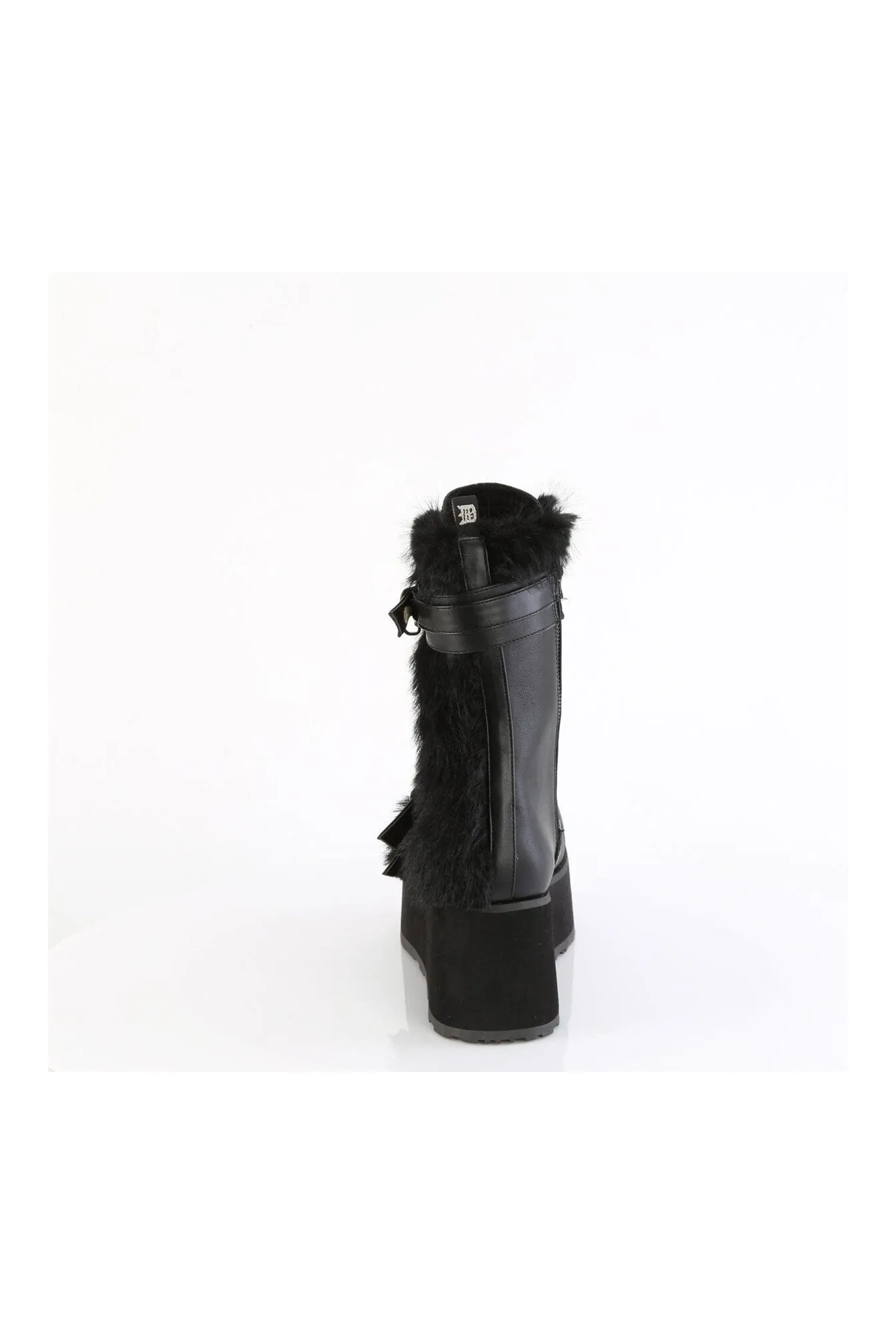 TRASHVILLE-218 Black Vegan Leather Knee boot