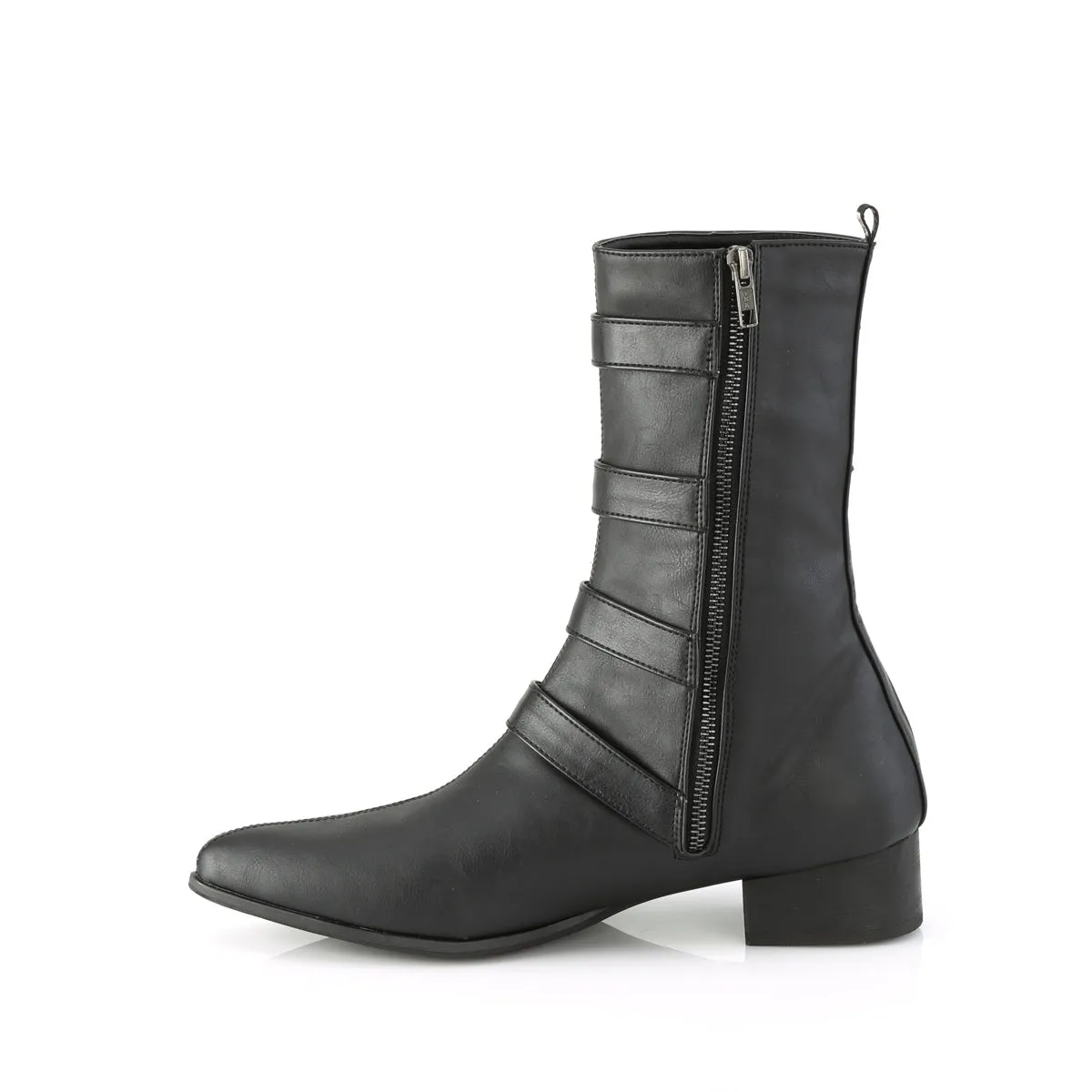 WARLOCK-110-B  Black Vegan Leather