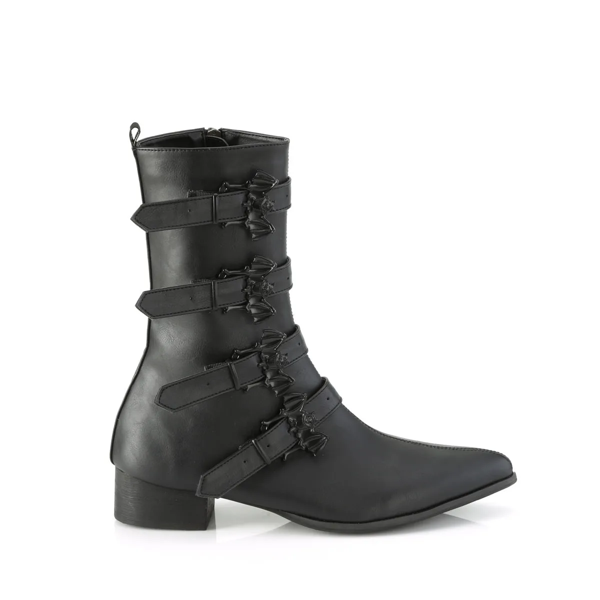 WARLOCK-110-B  Black Vegan Leather