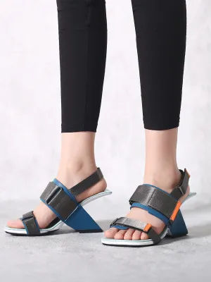 Wedge Heel Summer Slingback Sandal - Turquoise