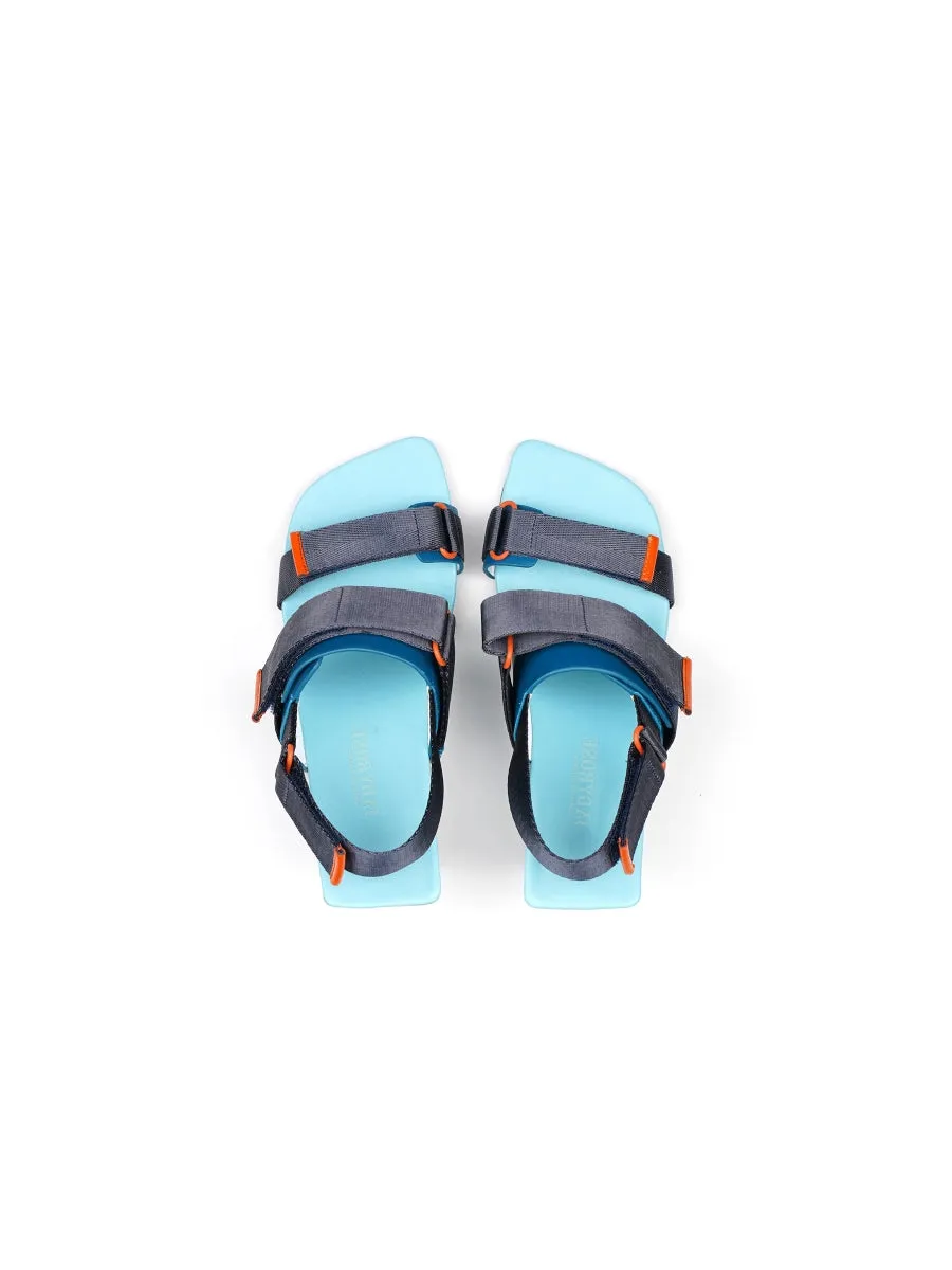Wedge Heel Summer Slingback Sandal - Turquoise
