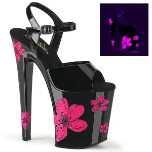 XTREME-809HB  Black Patent/Black-Neon Pink