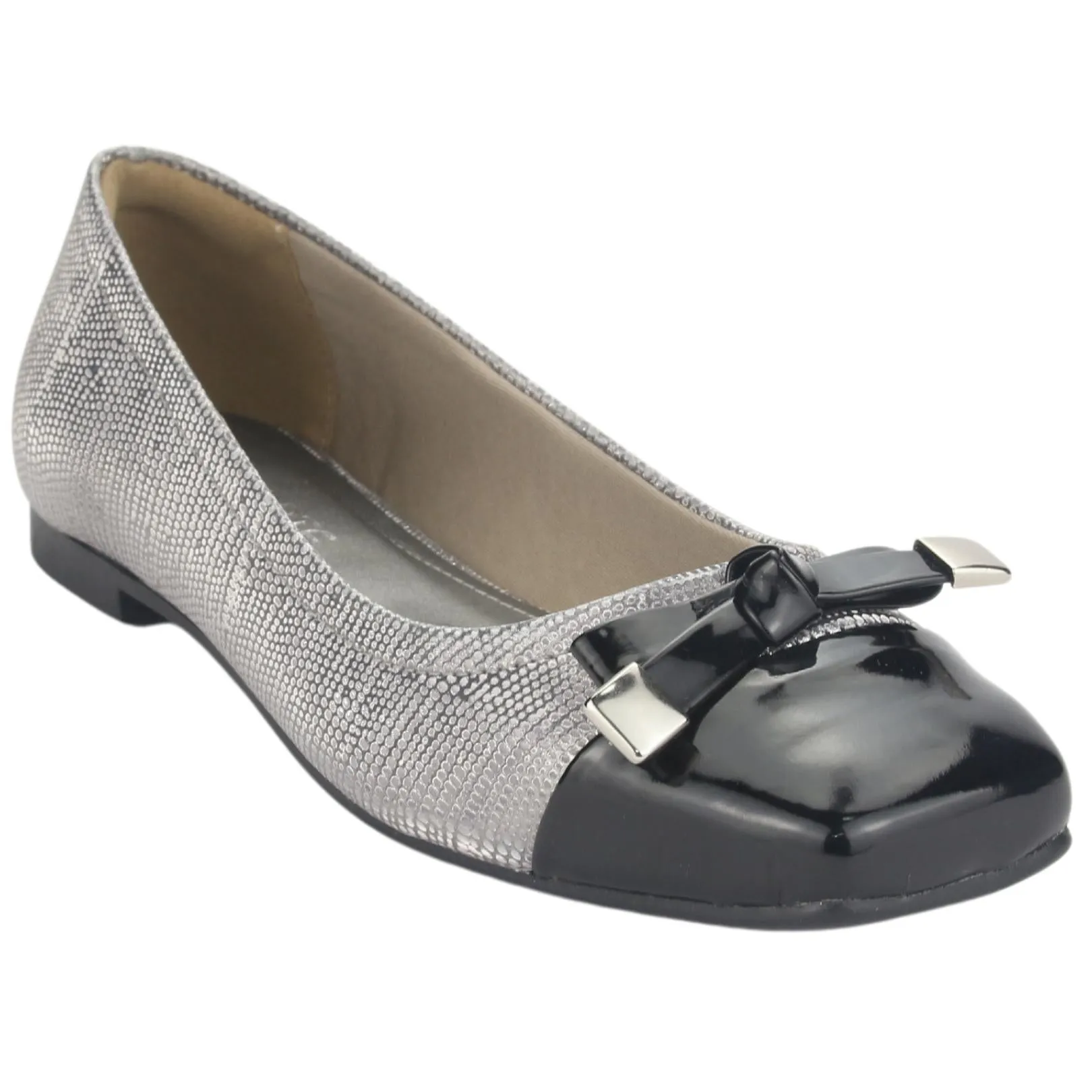 Zapato Via Marte Mujer 23-13207 Preto/Pewter Casual